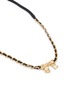 Detail View - Click To Enlarge - NUMBERING - 14K Gold Plated Ribbon Leather Strap Necklace