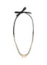 Main View - Click To Enlarge - NUMBERING - 14K Gold Plated Ribbon Leather Strap Necklace