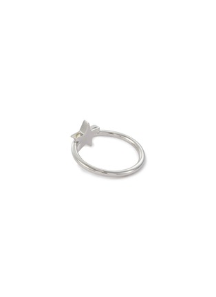 Detail View - Click To Enlarge - NUMBERING - Rhodium Plasted Sterling Silver Mini Star Ring