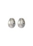 Main View - Click To Enlarge - NUMBERING - Rhodium Plasted Sterling Silver Hoop Earrings