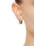 Figure View - Click To Enlarge - NUMBERING - Rhodium Plasted Sterling Silver Hoop Earrings