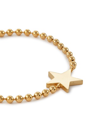 Detail View - Click To Enlarge - NUMBERING - 14k Gold Plated Brass Star Point Ball Chain Bracelet