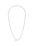Main View - Click To Enlarge - NUMBERING - Rhodium Plated Star Clasp Oval Chain Long Necklace
