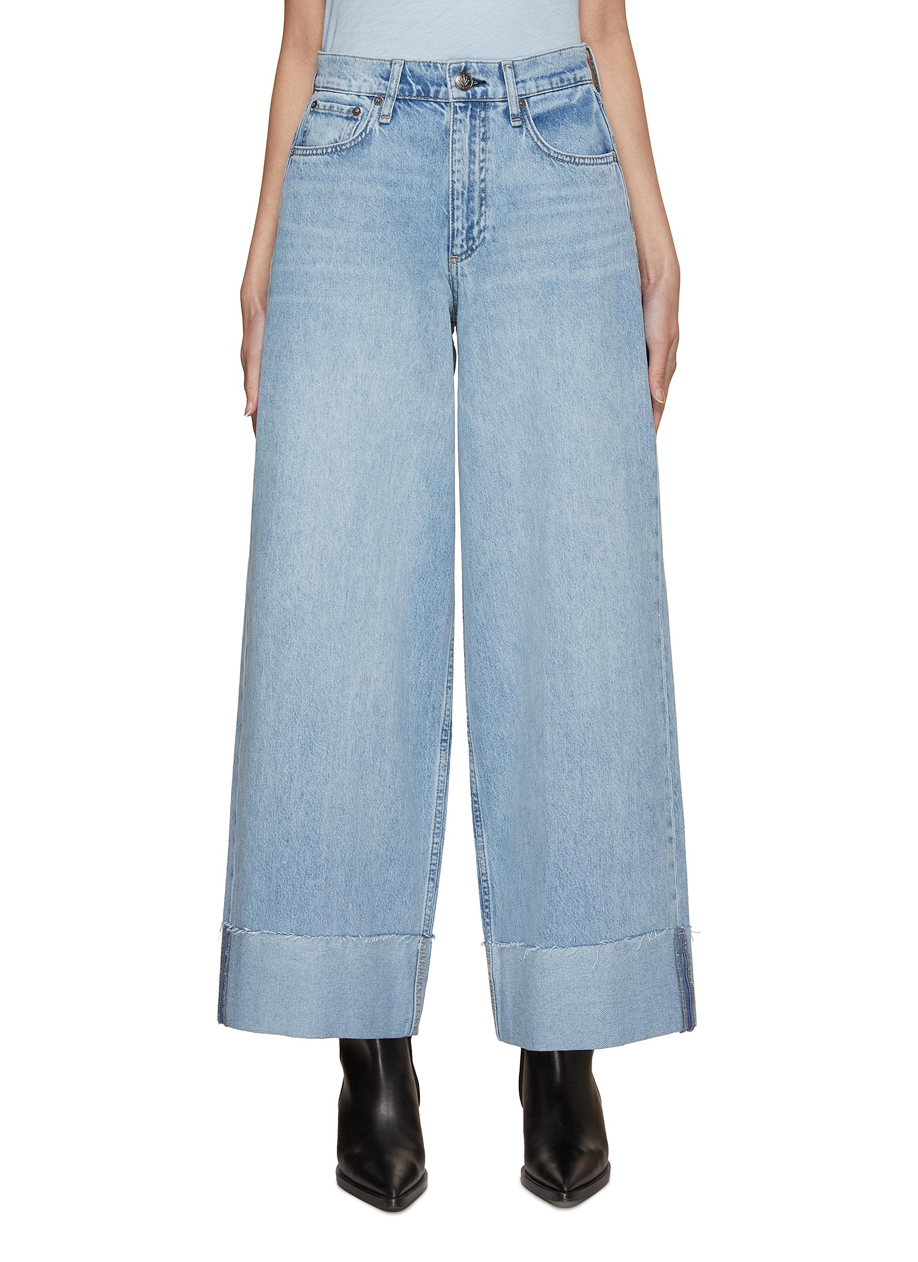 Sofie Cropped Cuffed Wide Leg Jeans
