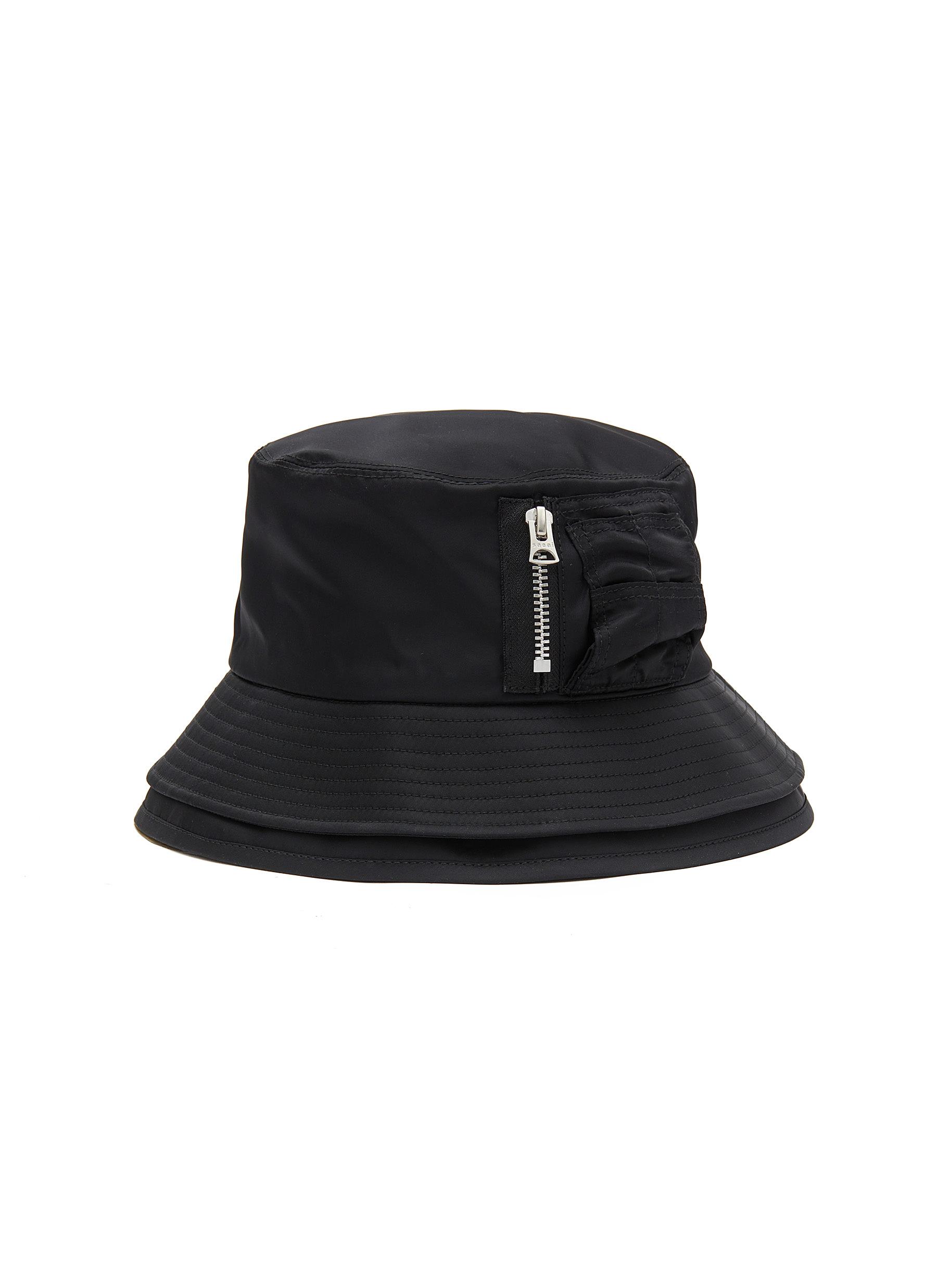 Nylon Double Brim Bucket Hat