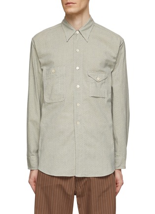 Main View - Click To Enlarge - TAIGA TAKAHASHI - Asymmetrical Pocket Shirt