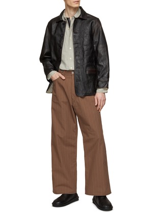 Figure View - Click To Enlarge - TAIGA TAKAHASHI - Buckled Back Buttoned Waistband Pants