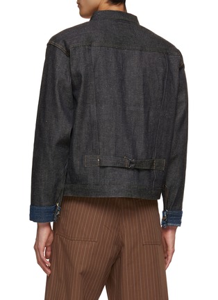 Back View - Click To Enlarge - TAIGA TAKAHASHI - 1920's Contrasting Topstitch Denim Jacket