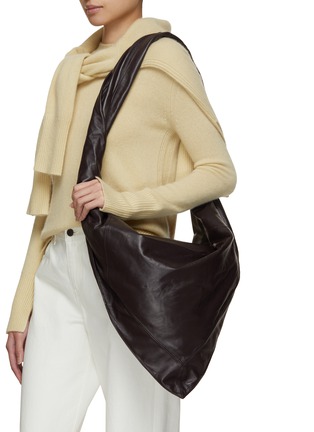 Figure View - Click To Enlarge - LEMAIRE - Scarf Leather Shoulder Bag