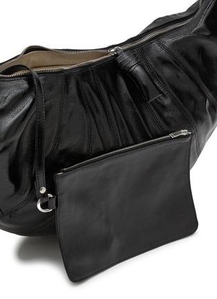 Detail View - Click To Enlarge - LEMAIRE - Large Croissant Coated Cotton Crossbody Bag