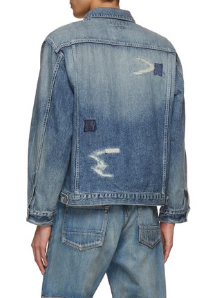 Back View - Click To Enlarge - FDMTL - Small Patch Distressed Denim Jacket