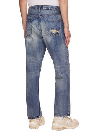 Back View - Click To Enlarge - FDMTL - Classic Distressed Straight Leg Jeans