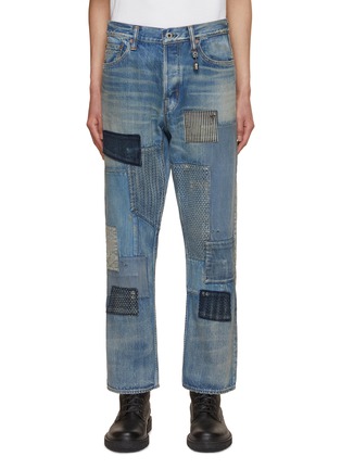 Main View - Click To Enlarge - FDMTL - Patchwork Straight Leg Jeans