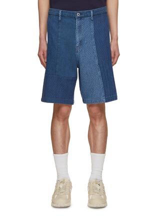 Main View - Click To Enlarge - FDMTL - Patchwork Washed Denim Shorts