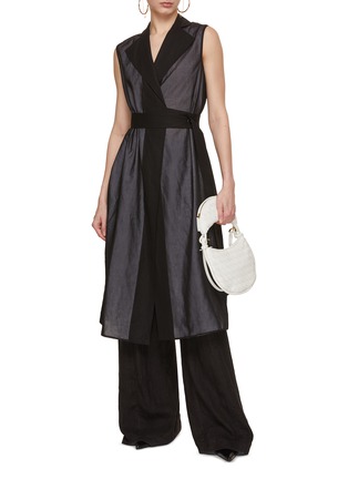 Figure View - Click To Enlarge - FABIANA FILIPPI - Belted Trench Cotton Wrap Dress