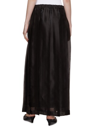 Back View - Click To Enlarge - FABIANA FILIPPI - Elasticated Waist Pleated Silk Satin Skirt