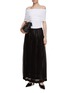 Figure View - Click To Enlarge - FABIANA FILIPPI - Elasticated Waist Pleated Silk Satin Skirt