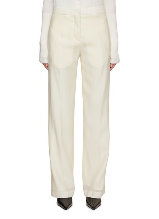 Main View - Click To Enlarge - FABIANA FILIPPI - Tailored Wool Silk Pants