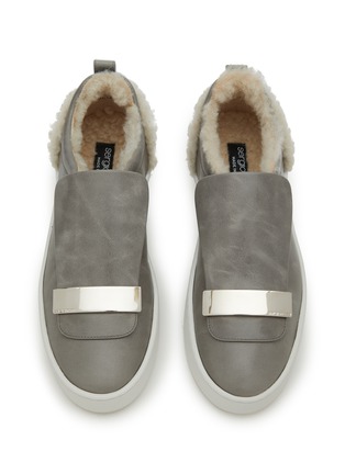 Detail View - Click To Enlarge - SERGIO ROSSI - SR1 Addict Leather Slip-On Sneakers