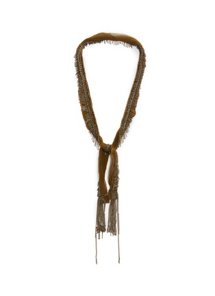 Main View - Click To Enlarge - MARIE LAURE CHAMOREL - Brass Chain Ribbon Long Necklace