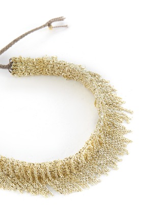 Detail View - Click To Enlarge - MARIE LAURE CHAMOREL - N° 675 Sterling Silver Silk Yarn Bracelet
