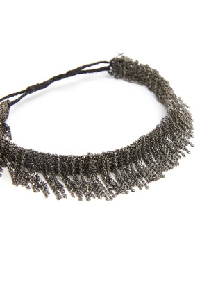 Detail View - Click To Enlarge - MARIE LAURE CHAMOREL - Sterling Silver Silk Yarn Bracelet