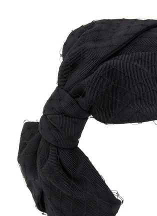 Detail View - Click To Enlarge - JENNIFER OUELLETTE - Side Bow Veiled Grosgrain Headband