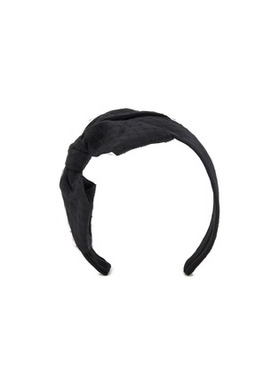 Main View - Click To Enlarge - JENNIFER OUELLETTE - Side Bow Veiled Grosgrain Headband