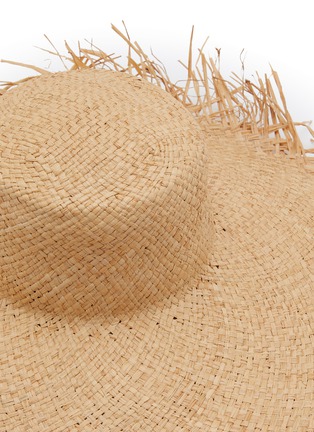 Detail View - Click To Enlarge - EUGENIA KIM - Valentina Frayed Straw Sunhat
