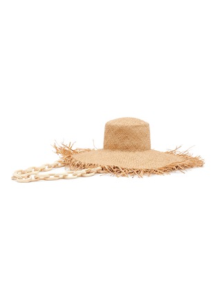 Figure View - Click To Enlarge - EUGENIA KIM - Valentina Frayed Straw Sunhat