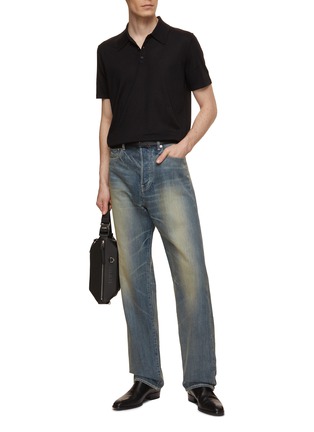 Figure View - Click To Enlarge - HELMUT LANG - Wool Silk Polo Shirt