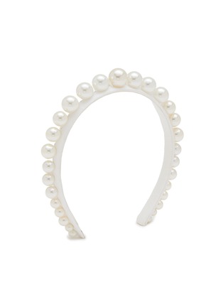 Figure View - Click To Enlarge - JENNIFER BEHR - Perlina Hande Embroidered Pearls And Crystals Headband
