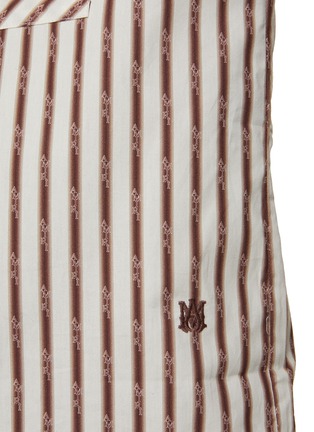  - AMIRI - Logo Print Striped Poplin Workwear Shirt