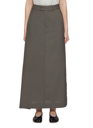 Main View - Click To Enlarge - MM6 MAISON MARGIELA - Wrap Wool Maxi Skirt