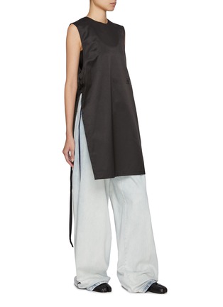 Detail View - Click To Enlarge - MM6 MAISON MARGIELA - Printed Tie Slit Tank Top