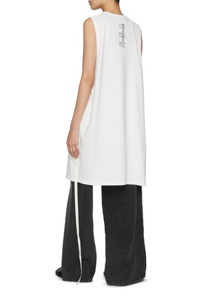 Back View - Click To Enlarge - MM6 MAISON MARGIELA - Printed Tie Slit Cotton Tank Top