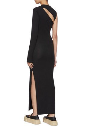 Back View - Click To Enlarge - MM6 MAISON MARGIELA - One Shoulder Cut Out Maxi Dress