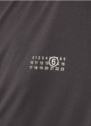  - MM6 MAISON MARGIELA - Asymmetrical Sleeve Logo Cotton T-Shirt
