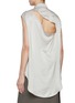 Back View - Click To Enlarge - MM6 MAISON MARGIELA - Sleeveless Cut Out Back Satin Top