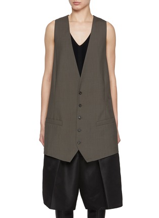 Main View - Click To Enlarge - MM6 MAISON MARGIELA - Oversized Tailored Wool Gilet