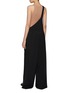 Back View - Click To Enlarge - MM6 MAISON MARGIELA - Oversized One Shoulder Tailored Wool Jumpsuit