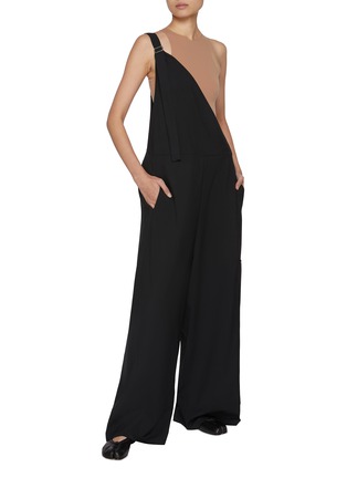 Figure View - Click To Enlarge - MM6 MAISON MARGIELA - Oversized One Shoulder Tailored Wool Jumpsuit