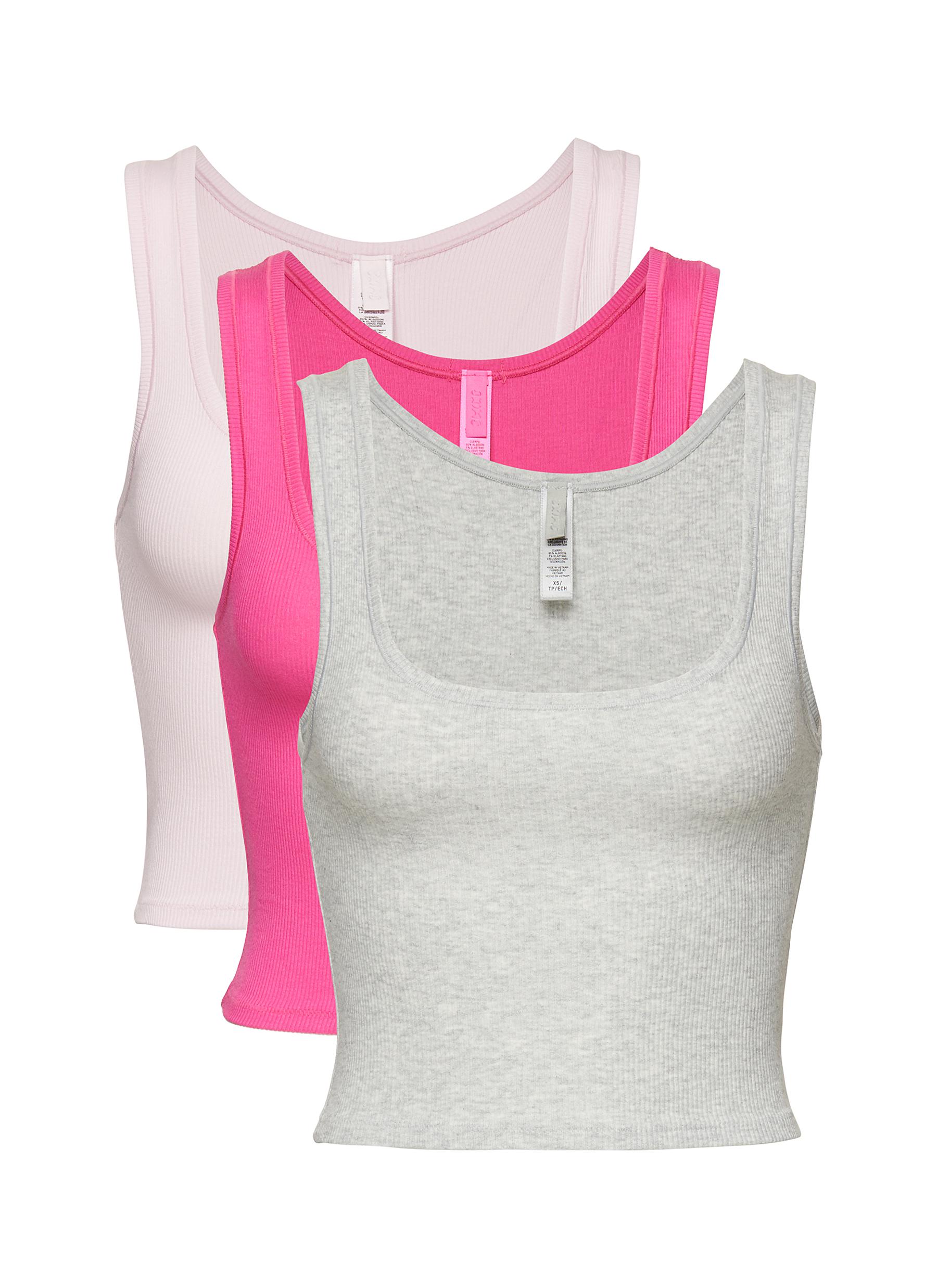 Women's Rib Fitted Scoop Tank 3 Pack