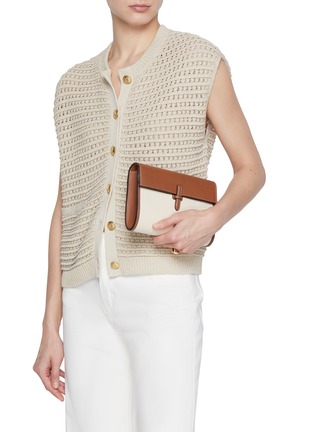 Figure View - Click To Enlarge - HUNTING SEASON - The Small Soft Clutch Canvas Leather Bag