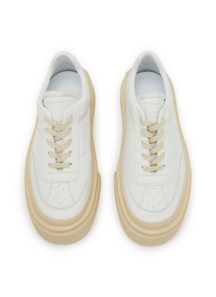 Detail View - Click To Enlarge - MM6 MAISON MARGIELA - Gambetta Platform Leather Sneakers