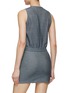 Back View - Click To Enlarge - CRUSH COLLECTION - Denim-Look V-neck Waistcoat