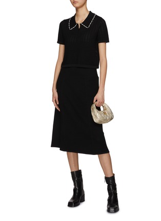 Figure View - Click To Enlarge - CRUSH COLLECTION - Ribbed Midi Skirt