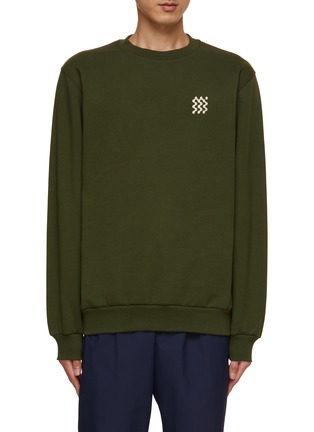 Main View - Click To Enlarge - MANORS - Logo Crewneck Cotton Pullover