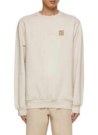Main View - Click To Enlarge - MANORS - Logo Crewneck Cotton Pullover