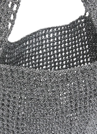 Detail View - Click To Enlarge - MIZELE - Medium Crocheted Lurex Bucket Bag